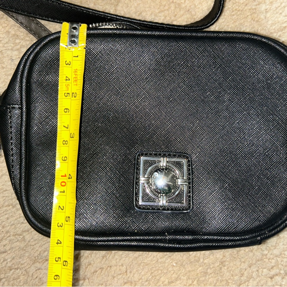 Catherine Malandrino Black Clutch Bag with Silver Accent